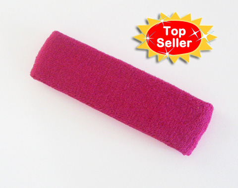 Hot Pink Terry Head Band - Click Image to Close