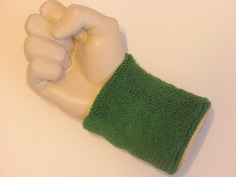 Ivy green wristband sweatband for sports - Click Image to Close