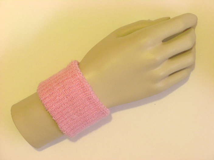 Light pink cheap youth terry wristband - Click Image to Close