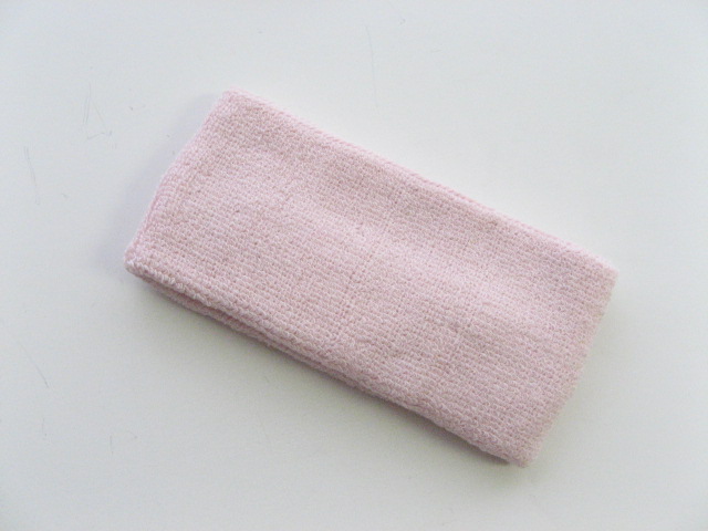 Light Pink Wide Terry Head Band - Click Image to Close