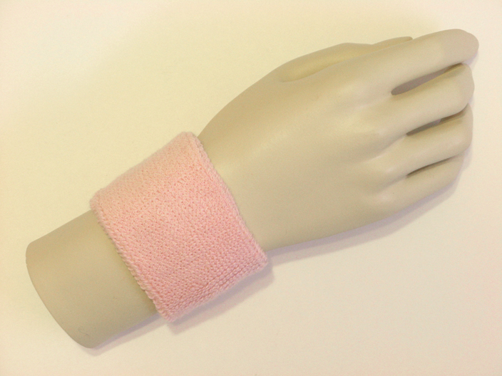 Light pink youth wristband sweatband - Click Image to Close