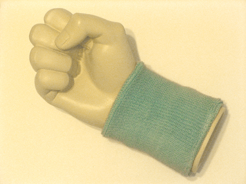 Light sky blue wristband sweatband for sports - Click Image to Close