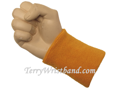 Light tan wristband sweatband for sports - Click Image to Close