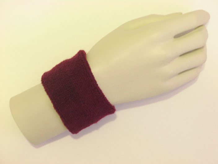 Maroon youth Sport wristband sweatband - Click Image to Close