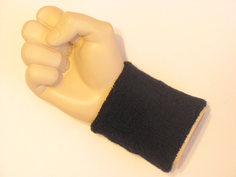 Navy wristband sweatband for sports - Click Image to Close