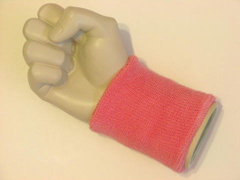 Pink wristband sweatband for sports - Click Image to Close