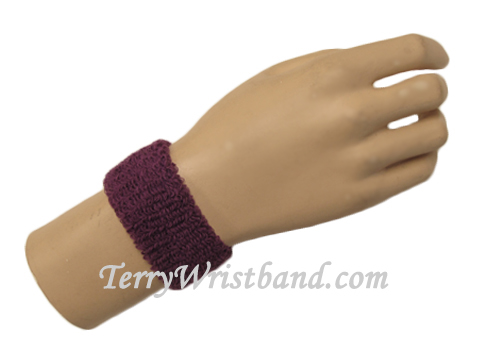 Purple cheap kids terry wristband - Click Image to Close