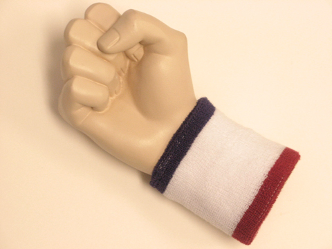 Purple white red cheap terry wristband sweatband - Click Image to Close