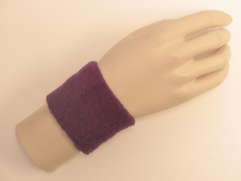 Purple youth wristband sweatband terry for sports - Click Image to Close