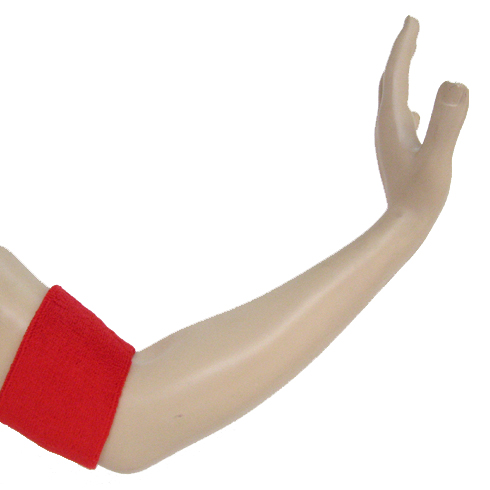 Red Terry Athletic armband for sports - Click Image to Close