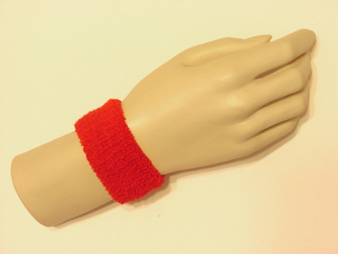 Red cheap kids terry wristband, 1 piece - Click Image to Close