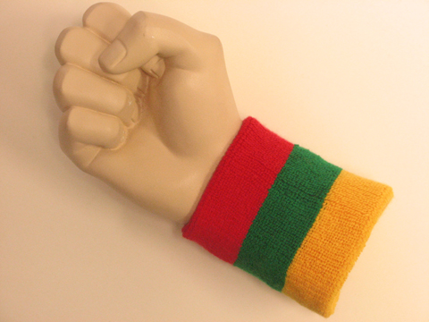 Red green yellow 3color wristband sweatband