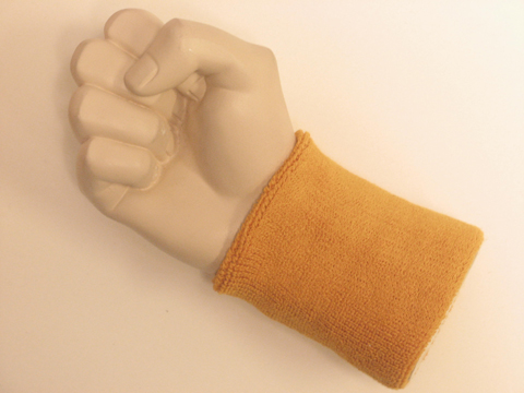 Tan wristband sweatband for sports - Click Image to Close