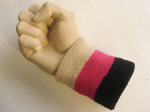 Vegas gold hot pink black terry wristband sweatband 3color