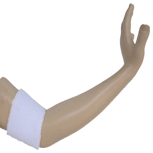 White Terry Athletic armband for sports - Click Image to Close