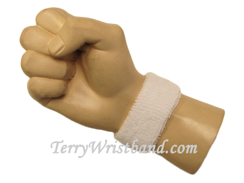 White baby kids sport terry wristband - Click Image to Close