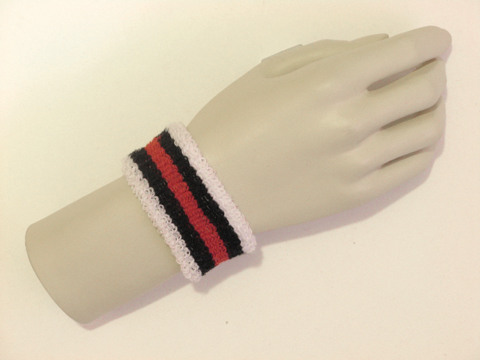 White black red black white kid cheap terry wristband - Click Image to Close