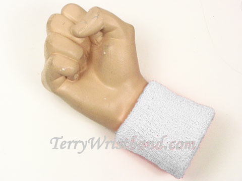 White cheap terry wristband - Click Image to Close