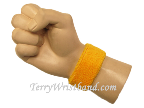 Yellow baby kids sport terry wristband - Click Image to Close