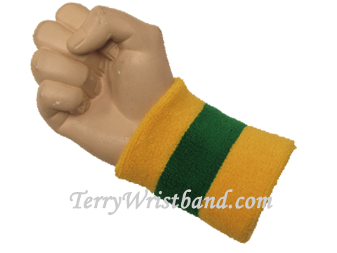 Yellow green yellow 2color wristband sweatband, 1PC - Click Image to Close