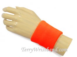 Athletic Exercise Neon Orange 2.5 inch Nylon Wristband
