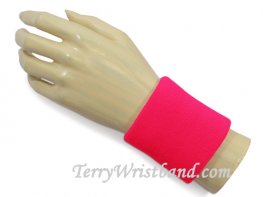 Athletic Exercise Neon Pink 2.5 inch Nylon Wristband