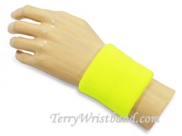 Athletic Exercise Neon Yellow 2.5 inch Nylon Wristband