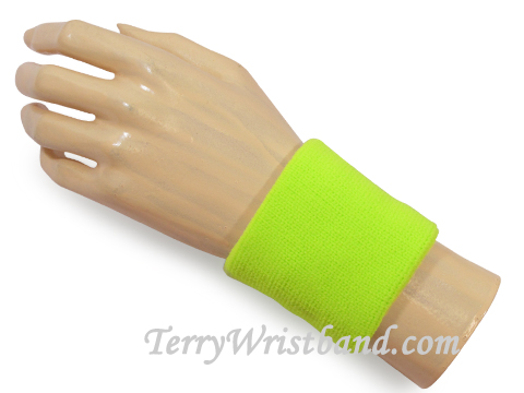 Athletic Exercise Neon Green 2.5 inch Nylon Wristband