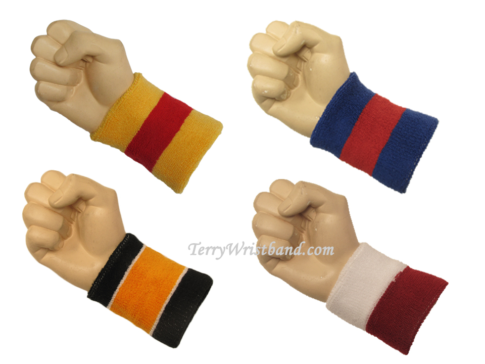 4" 2Color Combination Wristbands