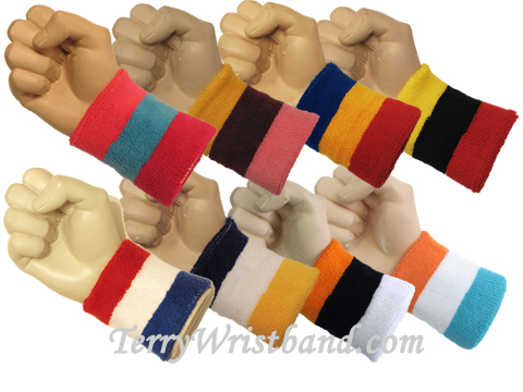 4 inch 3 colored Wristband