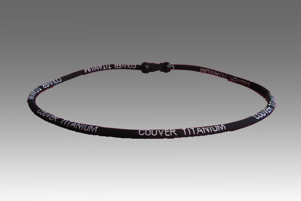 Black Titanium Germanium Far-infrared Power Necklace - Click Image to Close