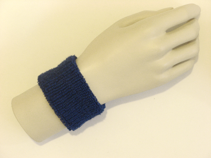 Blue cheap youth terry wristband - Click Image to Close