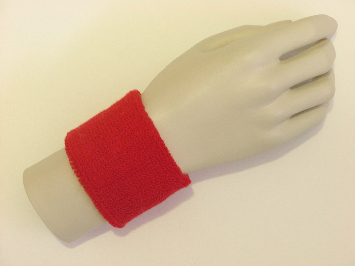 Red youth wristband sweatband - Click Image to Close